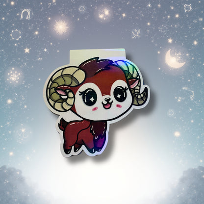 Magnetisches Lesezeichen mit Sternzeichen-Motiv "Widder"