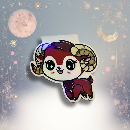 Magnetisches Lesezeichen mit Sternzeichen-Motiv "Widder"