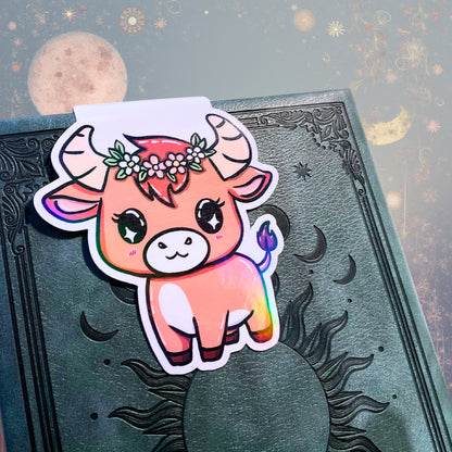 Magnetisches Lesezeichen mit Sternzeichen-Motiv "Stier"