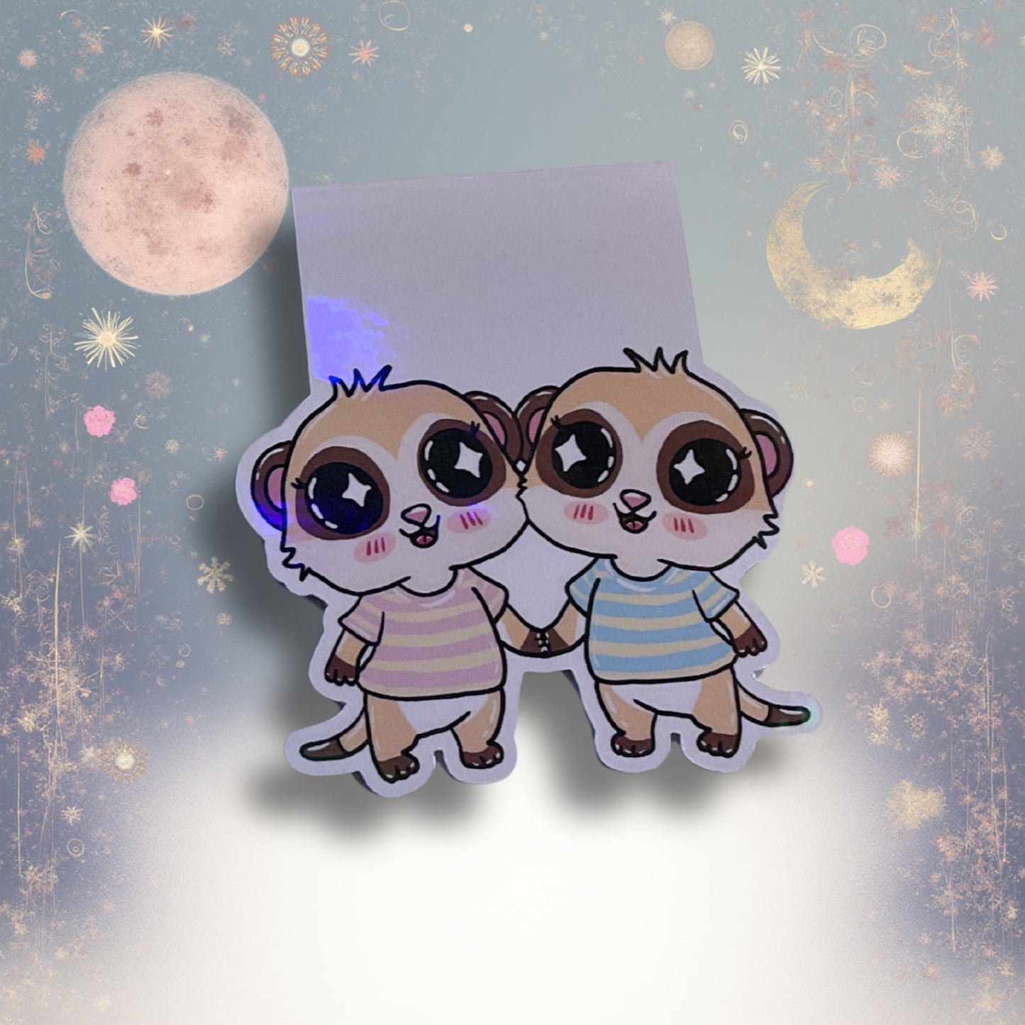 Magnetisches Lesezeichen mit Sternzeichen-Motiv "Zwilling"