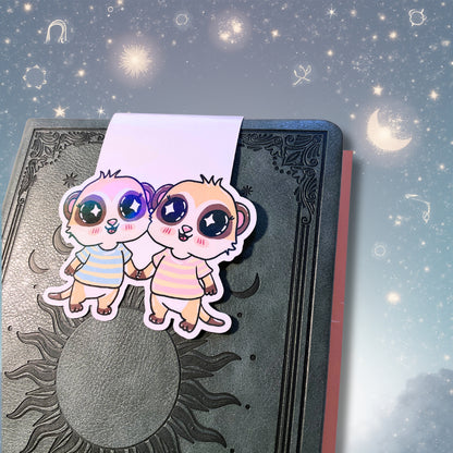 Magnetisches Lesezeichen mit Sternzeichen-Motiv "Zwilling"