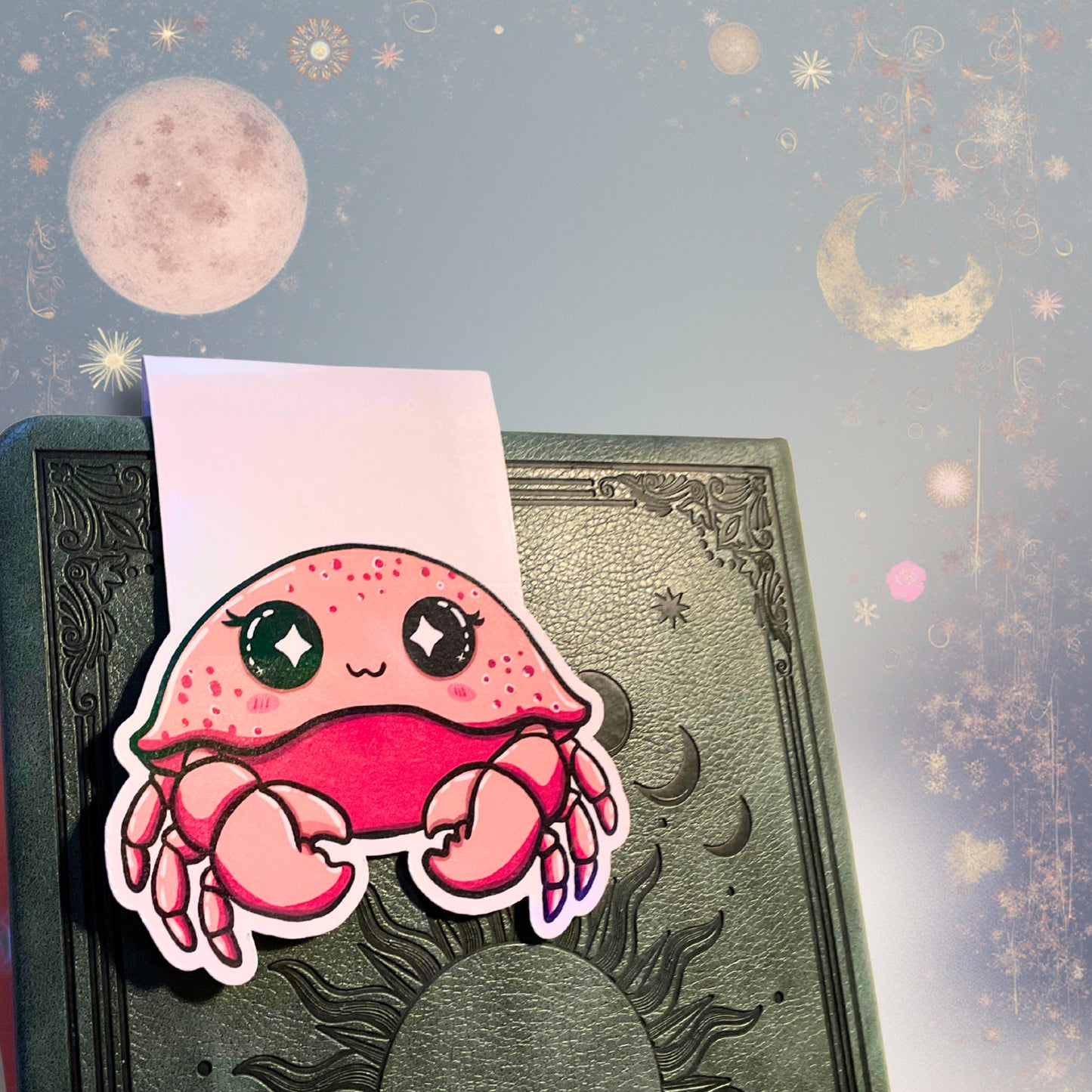 Magnetisches Lesezeichen mit Sternzeichen-Motiv "Krebs"