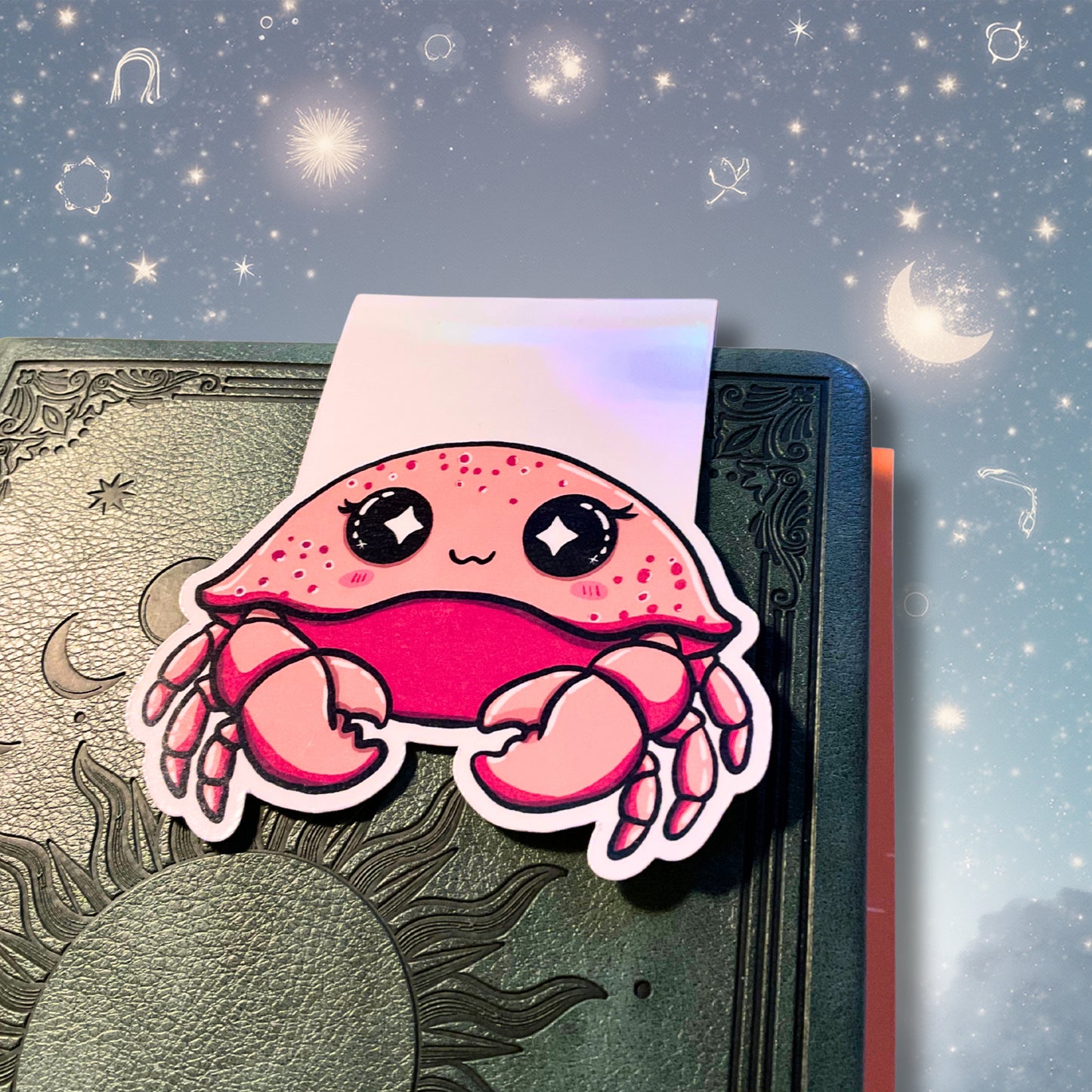 Magnetisches Lesezeichen mit Sternzeichen-Motiv "Krebs"