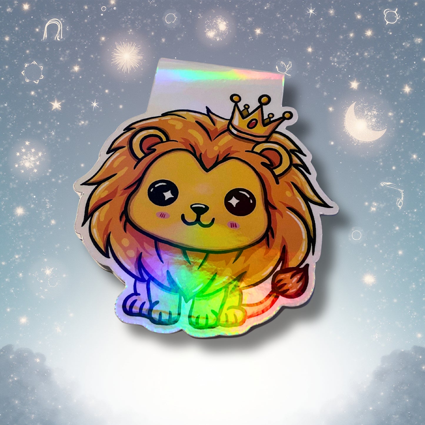 Magnetisches Lesezeichen mit Sternzeichen-Motiv "Löwe"