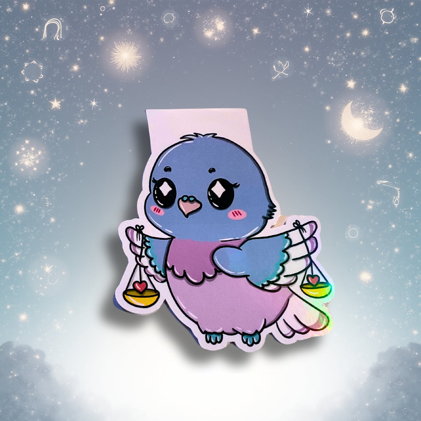 Magnetisches Lesezeichen mit Sternzeichen-Motiv "Waage"