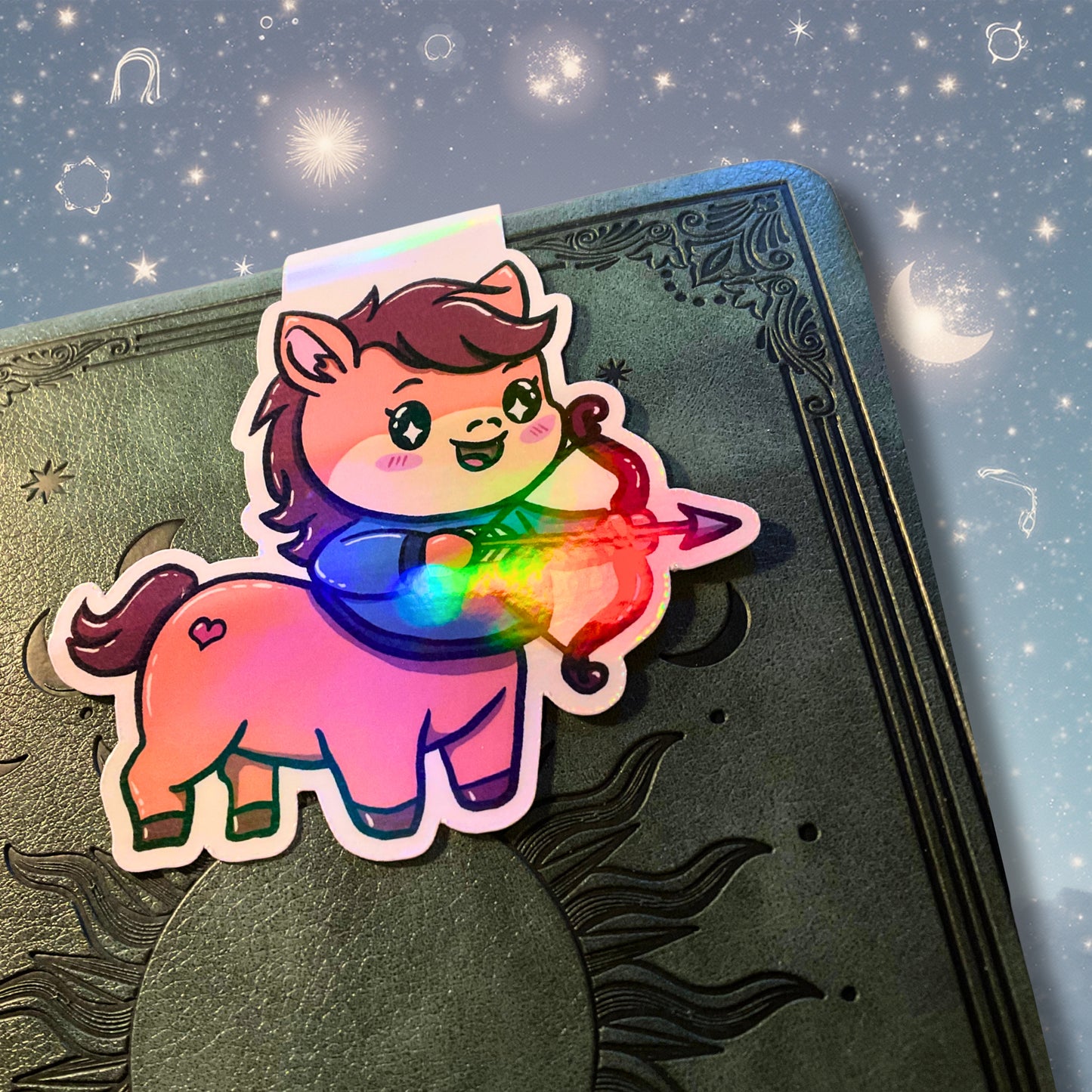 Magnetisches Lesezeichen mit Sternzeichen-Motiv "Schütze"