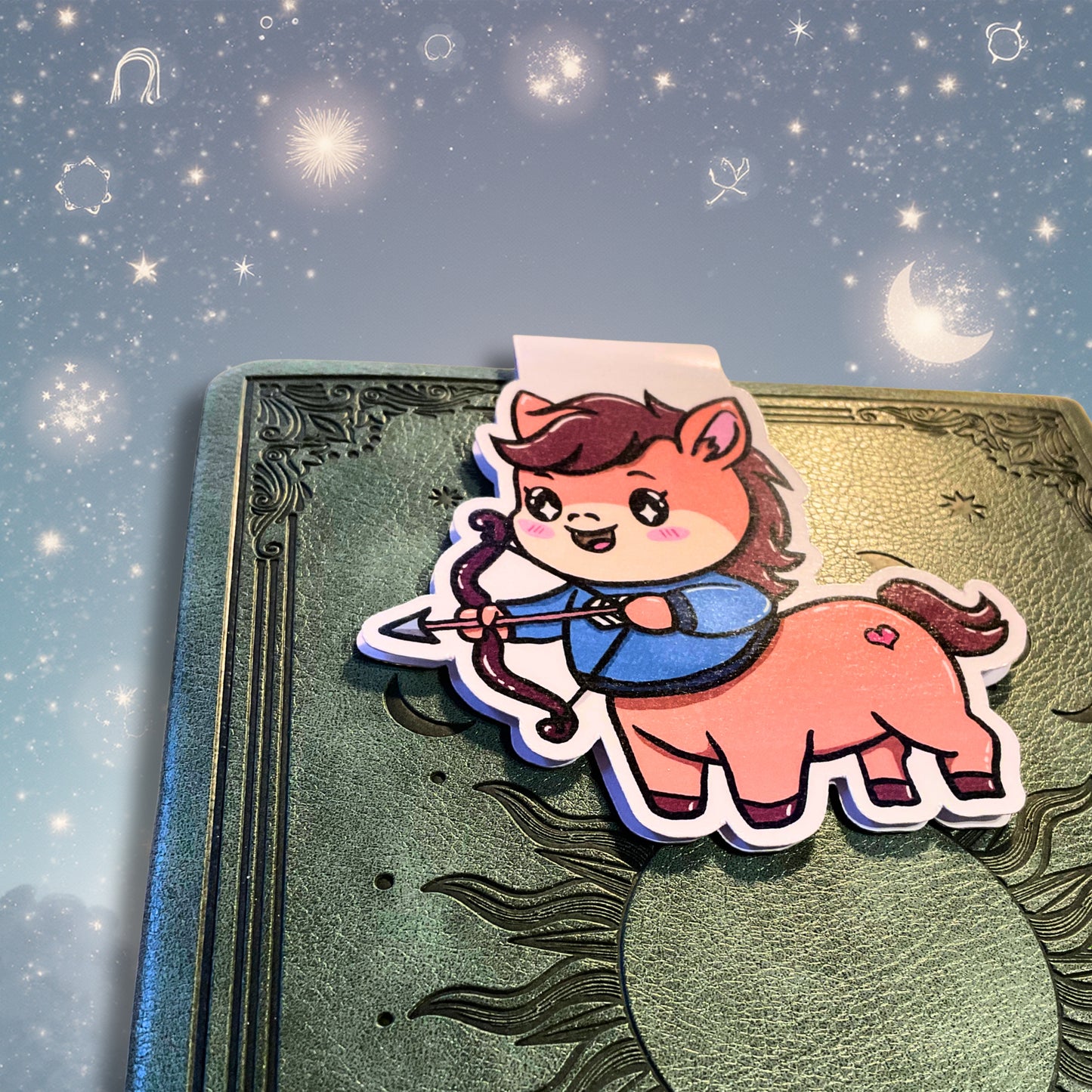 Magnetisches Lesezeichen mit Sternzeichen-Motiv "Schütze"