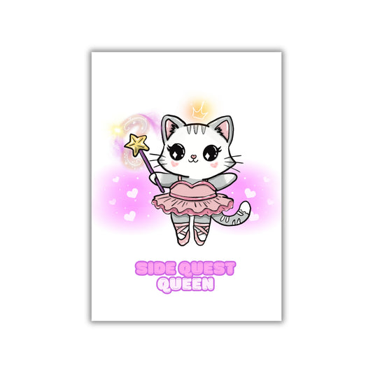 Postkarte Side Quest Queen | Just Neurospicy