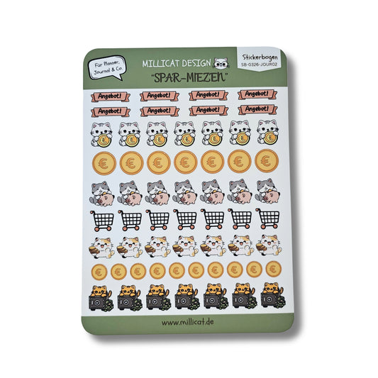 Stickerbogen "Sparmiezen" | Planner Essentials