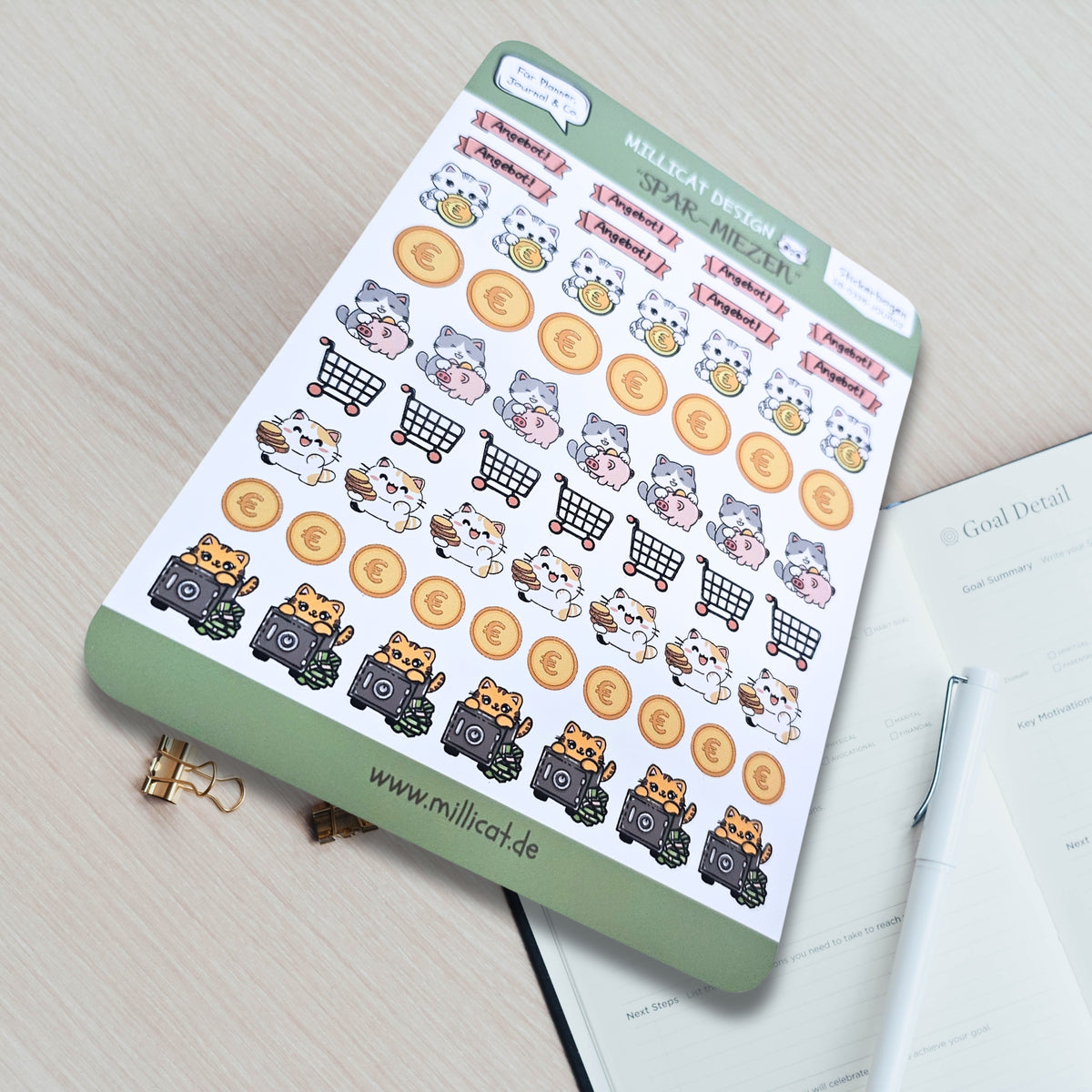 Stickerbogen "Sparmiezen" | Planner Essentials