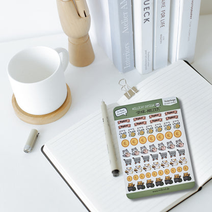 Stickerbogen "Sparmiezen" | Planner Essentials
