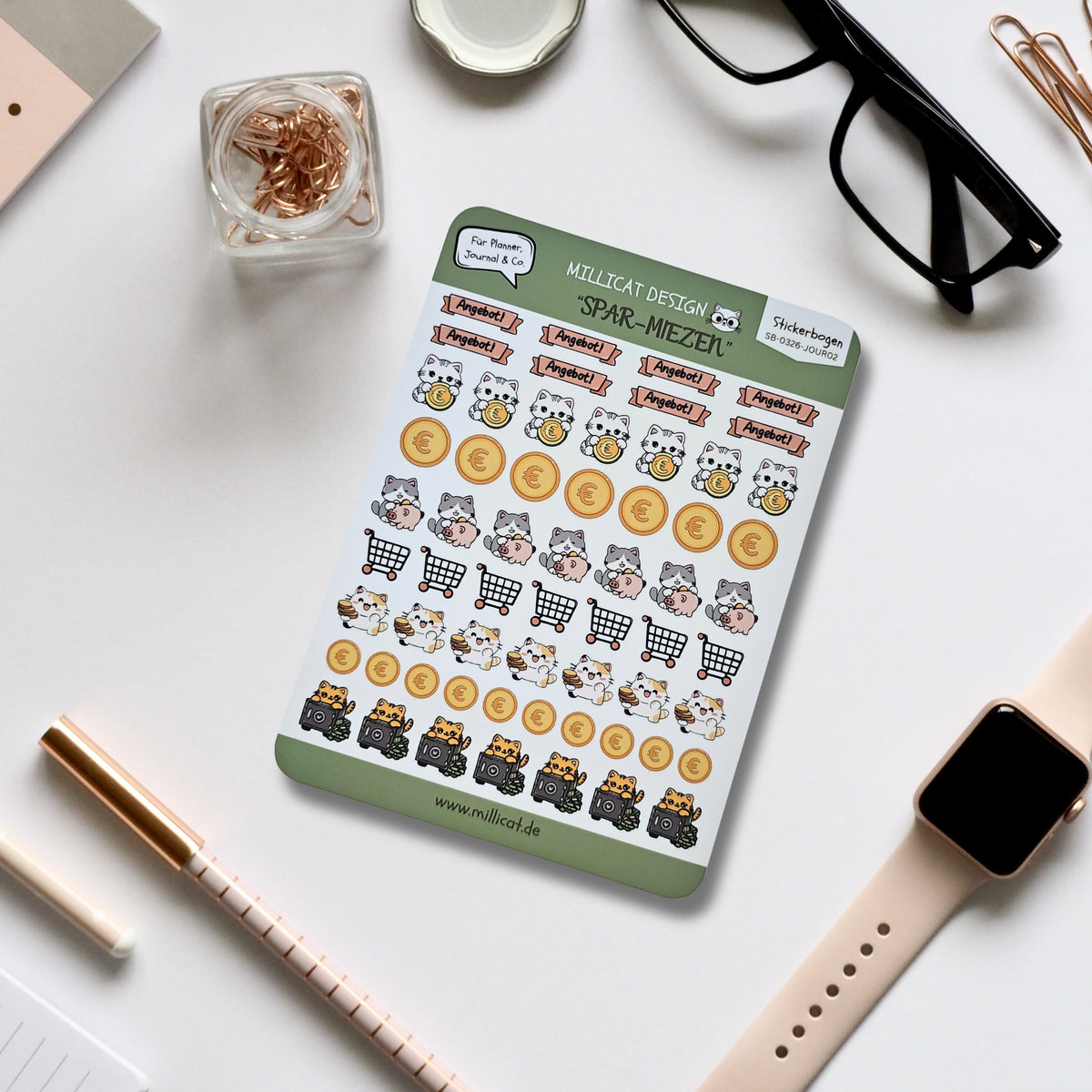 Stickerbogen "Sparmiezen" | Planner Essentials