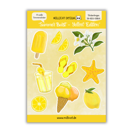 Stickerbogen "Summer Burst - Yellow Edition"