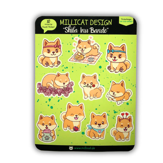 Stickerbogen "Shiba Inu Bande"