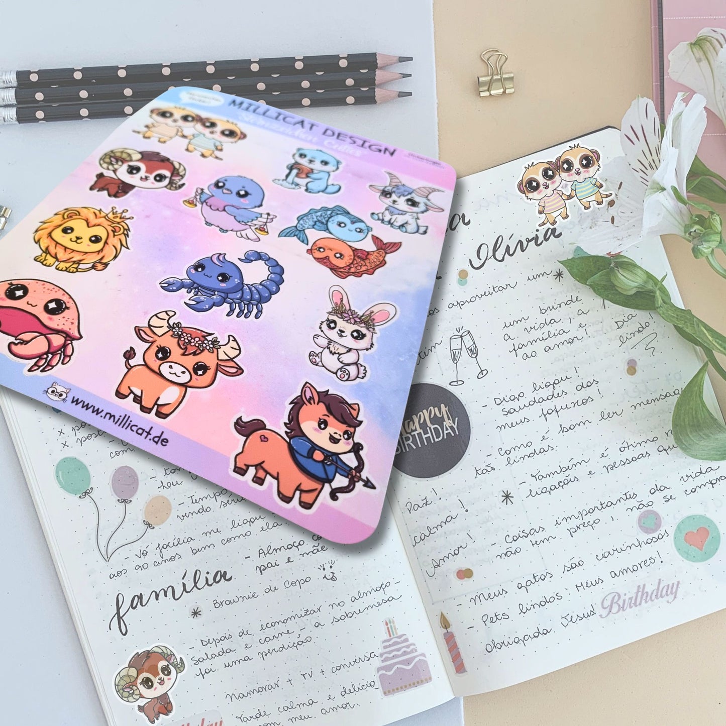 Stickerbogen Sternzeichen "Zodiac Cuties"