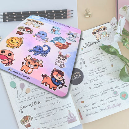 Stickerbogen Sternzeichen "Zodiac Cuties"