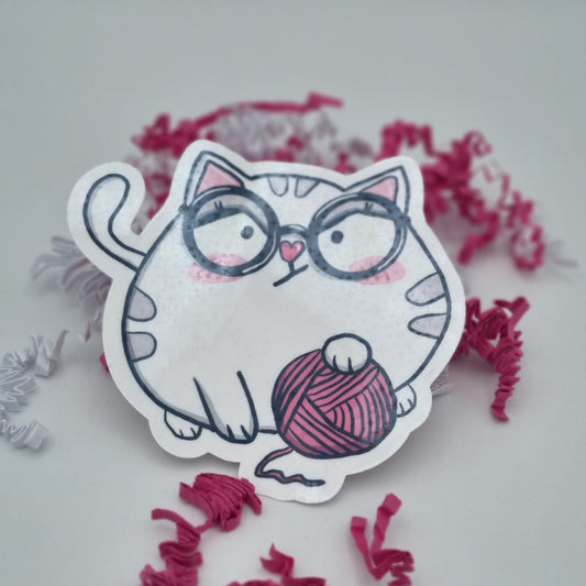 XL-Holo-Sticker "Mieze Wilma" -  Kritisch, aber charmant