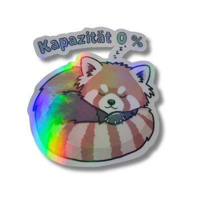 XL-Sticker mit Holofolie laminiert - Kapazität 0% - Neurodivergenz Sticker