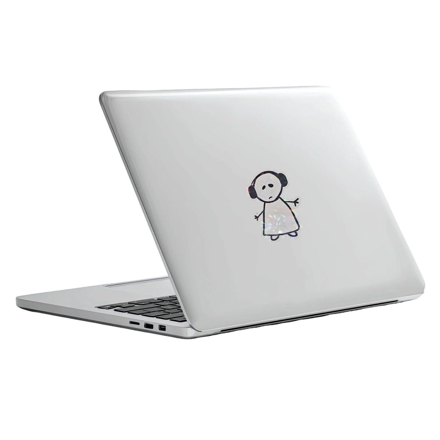 Laptop-Sticker trauriges Strichmännchen, passend für nicht so gute Tage. MILLICAT DESIGN