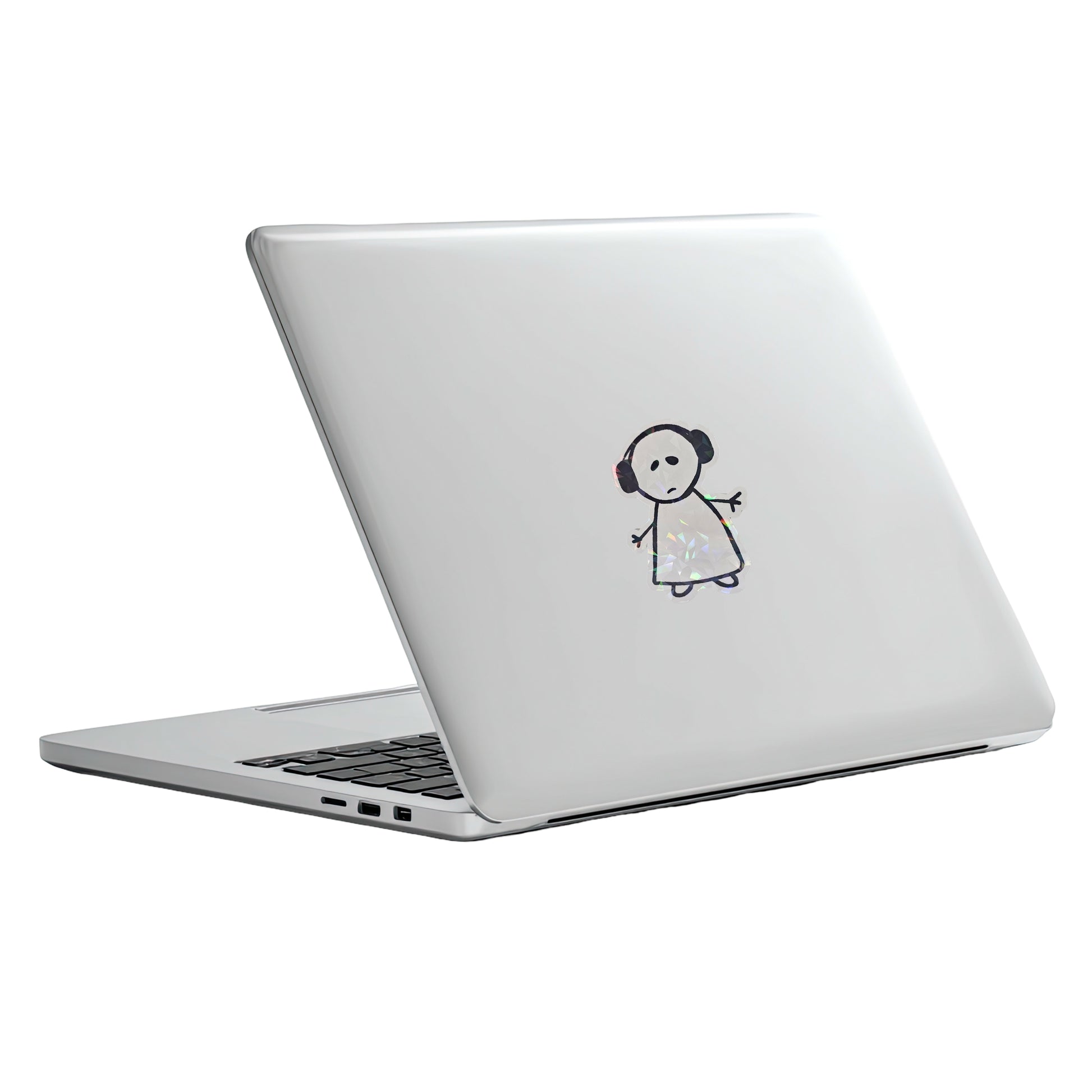 Laptop-Sticker trauriges Strichmännchen, passend für nicht so gute Tage. MILLICAT DESIGN