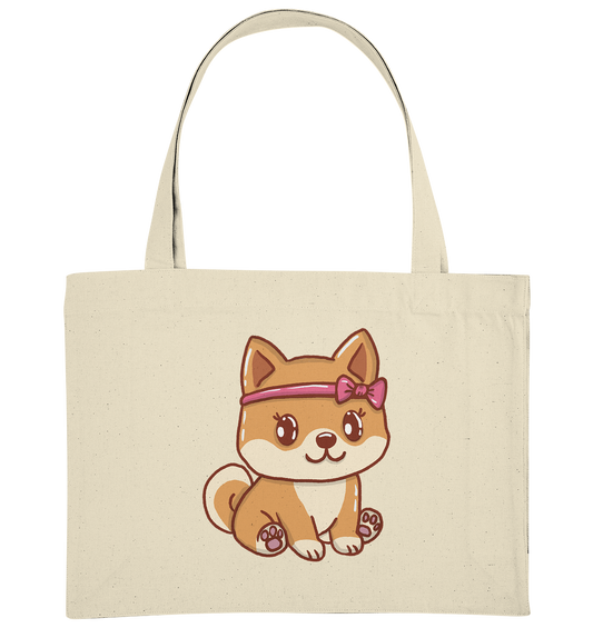 XL-Shopper Shiba Inu Mädchen "Yuki" - Organic Shopping-Bag