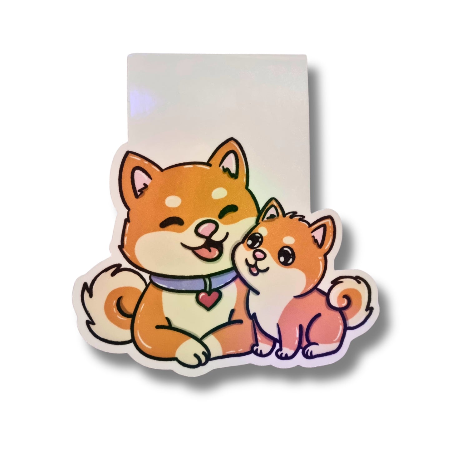 Magnetisches Lesezeichen | Shiba Inu Mama mit Baby