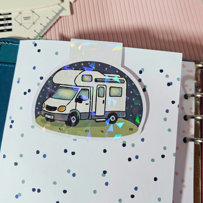 Magnetisches Lesezeichen "Sternennacht im Wohnmobil"