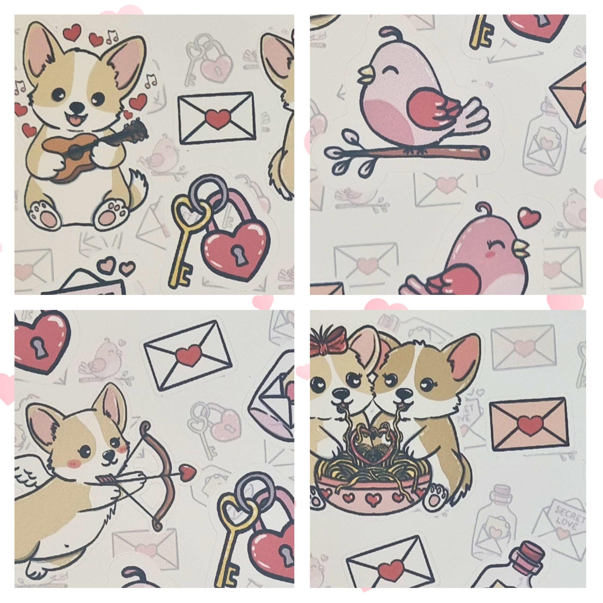Kleiner Vorgeschmack auf die neue Kollektion Corgis in Love mit den vielen süßen Hundestickern.