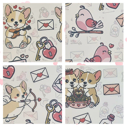Kleiner Vorgeschmack auf die neue Kollektion Corgis in Love mit den vielen süßen Hundestickern.