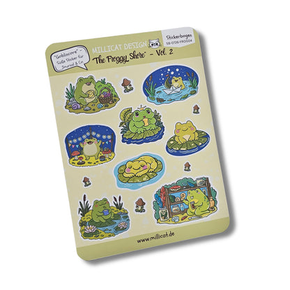 Frosch-Stickerbogen „Froggy Shore“ Vol 2