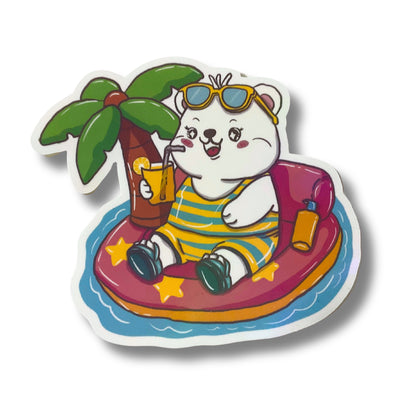 XL-Sticker "Tobi auf der Badeinsel"