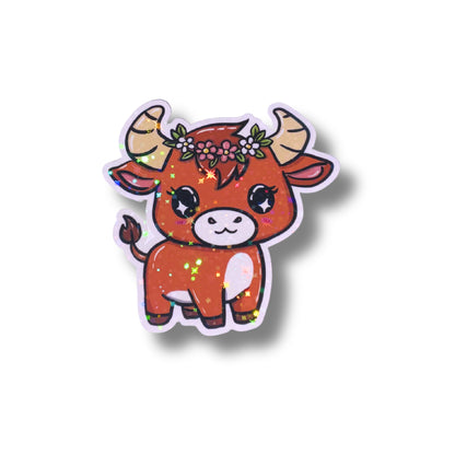 Sternzeichen-Sticker Stier „Enno“ – Vinylsticker mit Holoeffekt