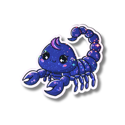 Großer Sternzeichen Sticker Skorpion als kleiner, treuer Skorpion Tamme aus der Zodiac Cuties Kollektion von Millicat Design.